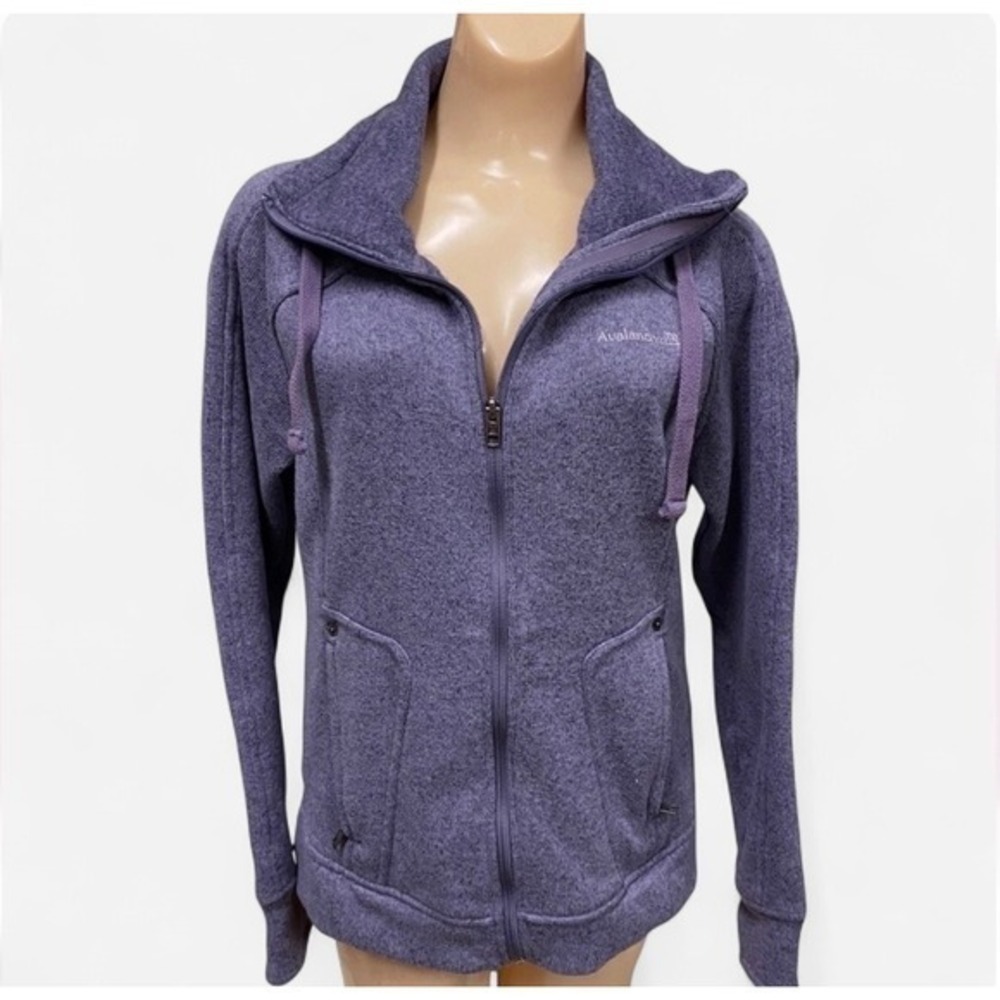 Avalanche Full Zip Fleece Jacket Purple Heathered Gorpcore Athleisure Medium